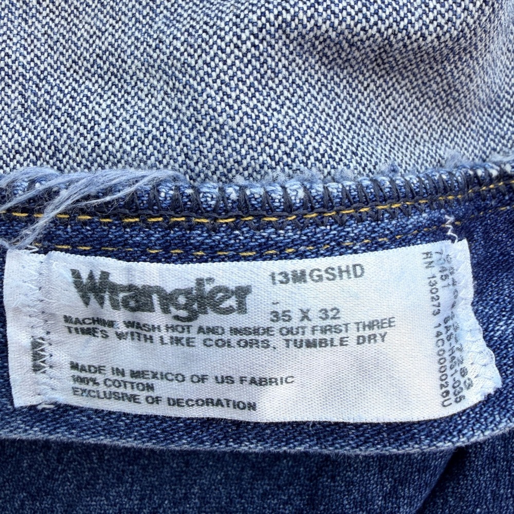 Wrangler George Strait Cowboy Cut Jeans 35x32 Indigo Blue Excellent - Picture 5 of 9